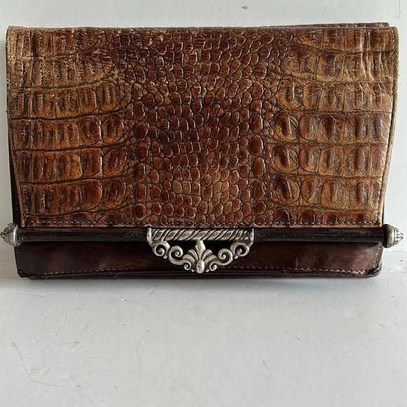 Vintage Brighton boho or country wallet/handbag/purse. Beautiful worn leather! - Picture 1 of 9
